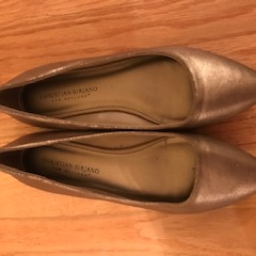 Christian Siriano Gold Flats